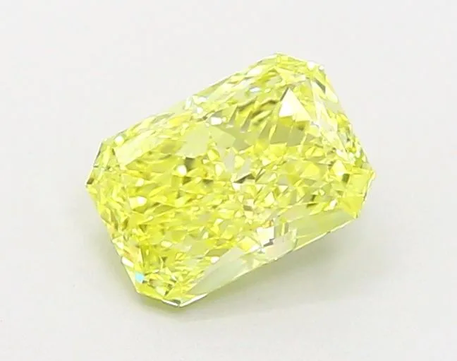 1.09ct RADIANT Fancy Vivid Yellow VVS2 Coloured Lab diamond