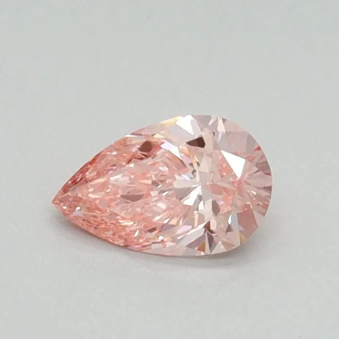 0.35ct PEAR Fancy Vivid Pink VS1 Coloured Lab diamond