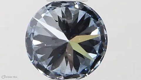 0.3ct ROUND Fancy Vivid Blue SI1 Coloured Lab diamond
