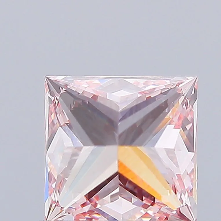 1.04ct PRINCESS Fancy Intense Pink VVS2 Coloured Lab diamond