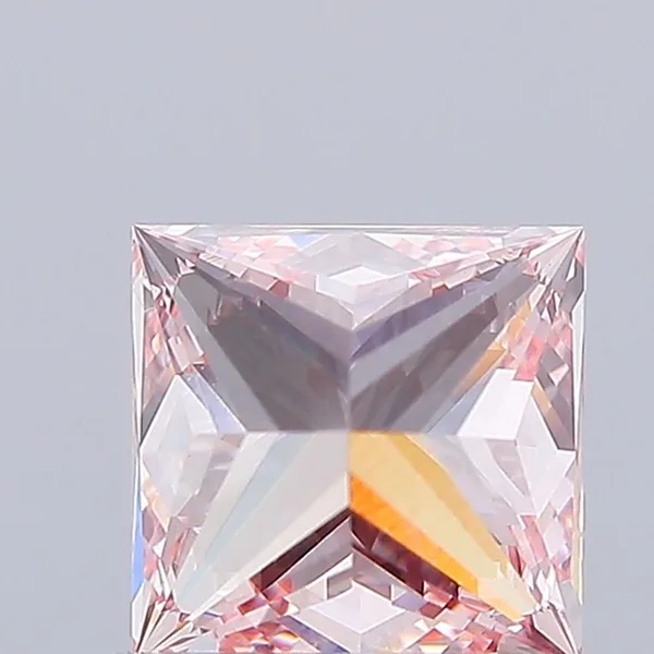 1.04ct PRINCESS Fancy Intense Pink VVS2 Coloured Lab diamond