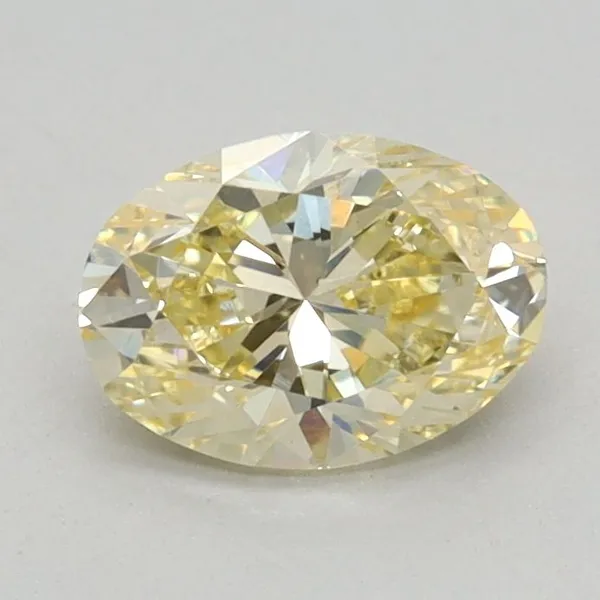 0.62ct OVAL Fancy Yellow VS1 Coloured Lab diamond