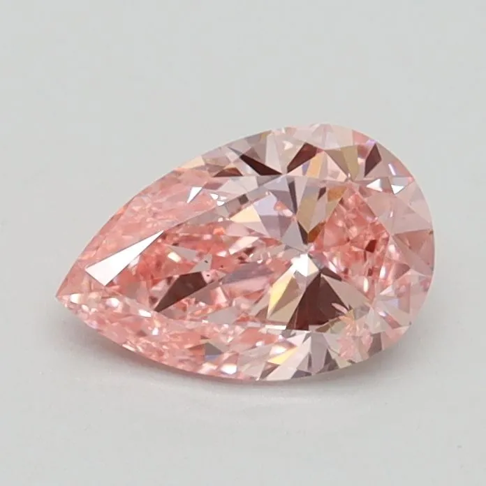 0.61ct PEAR Fancy Intense Pink SI1 Coloured Lab diamond