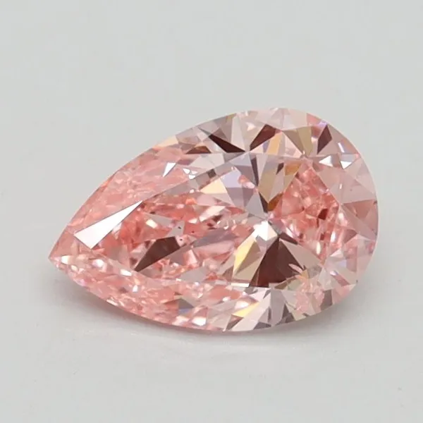 0.61ct PEAR Fancy Intense Pink SI1 Coloured Lab diamond