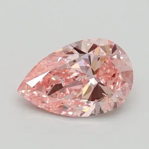0.61ct PEAR Fancy Intense Pink SI1 Coloured Lab diamond