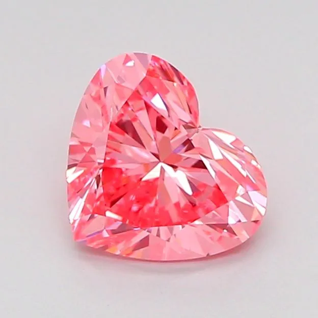 1.05ct HEART Fancy Vivid Pink VVS2 Coloured Lab diamond