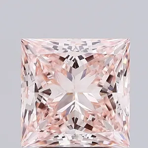 3.6ct PRINCESS Fancy Intense Pink VS1 Coloured Lab diamond