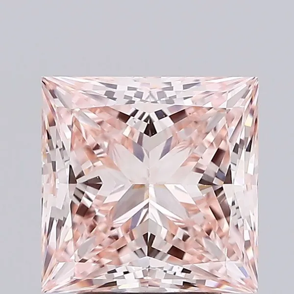 3.6ct PRINCESS Fancy Intense Pink VS1 Coloured Lab diamond