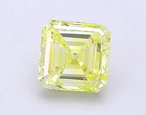 1.08ct EMERALD Fancy Intense Yellow VVS2 Coloured Lab diamond