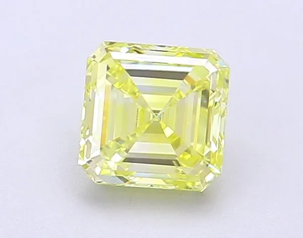 1.08ct EMERALD Fancy Intense Yellow VVS2 Coloured Lab diamond