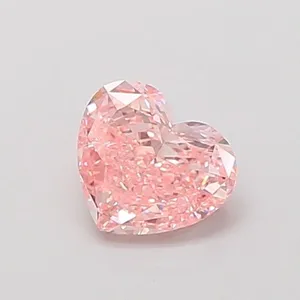 0.88ct HEART Fancy Vivid Pink VS1 Coloured Lab diamond