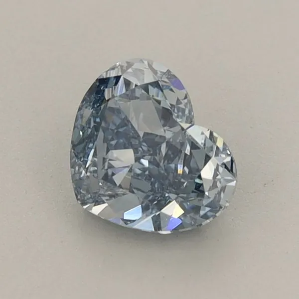 0.71ct HEART Fancy Vivid Blue VS2 Coloured Lab diamond