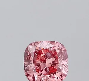 0.49ct CUSHION Fancy Vivid Pink SI1 Coloured Lab diamond