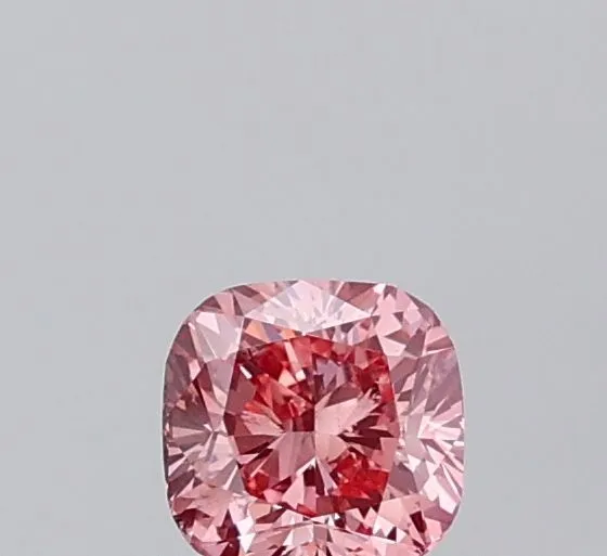 0.49ct CUSHION Fancy Vivid Pink SI1 Coloured Lab diamond