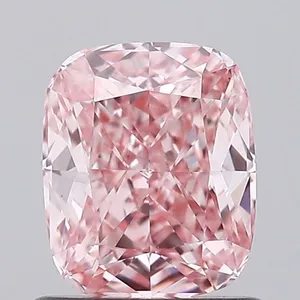 1.01ct CUSHION Fancy Vivid Pink VVS2 Coloured Lab diamond