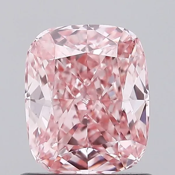 1.01ct CUSHION Fancy Vivid Pink VVS2 Coloured Lab diamond