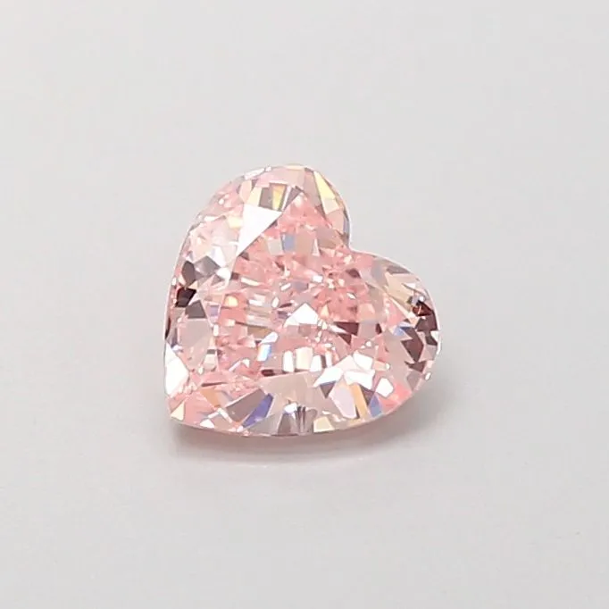 0.81ct HEART Fancy Intense Pink VVS2 Coloured Lab diamond