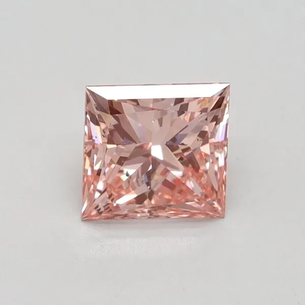 1.09ct PRINCESS Fancy Intense Pink SI1 Coloured Lab diamond