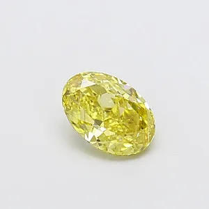 1.05ct OVAL Fancy Intense Yellow VS2 Coloured Lab diamond