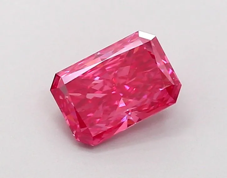 1.08ct RADIANT Fancy Vivid Pink VS1 Coloured Lab diamond