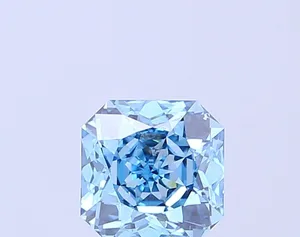 1.23ct RADIANT Fancy Vivid Blue VS1 Coloured Lab diamond