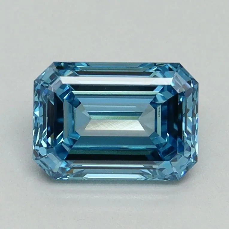 1.31ct EMERALD Fancy Vivid Blue VS1 Coloured Lab diamond