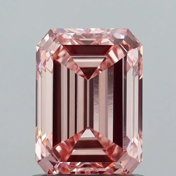 1.08ct EMERALD Fancy Intense Pink VS2 Coloured Lab diamond