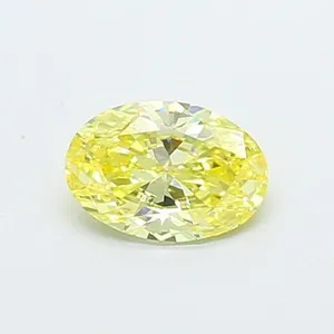 0.47ct OVAL Fancy Intense Yellow VVS2 Coloured Lab diamond