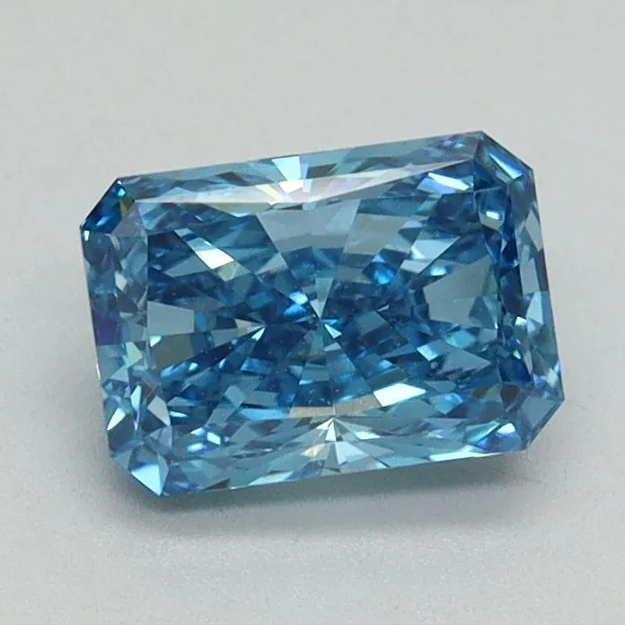 1.03ct RADIANT Fancy Vivid Blue VS2 Coloured Lab diamond