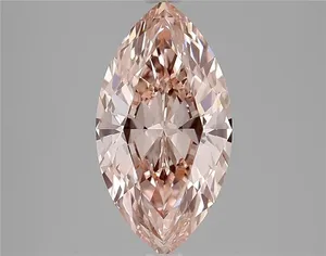 2.54ct MARQUISE Fancy Vivid Pink VVS1 Coloured Lab diamond