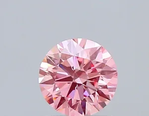 1.08ct ROUND Fancy Intense Pink VS1 Coloured Lab diamond