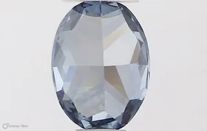 0.41ct OVAL Fancy Vivid Blue VS2 Coloured Lab diamond