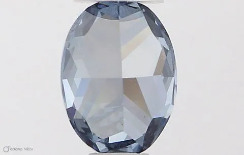0.41ct OVAL Fancy Vivid Blue VS2 Coloured Lab diamond