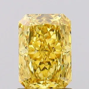 1.06ct RADIANT Fancy Vivid Yellow SI2 Coloured Lab diamond