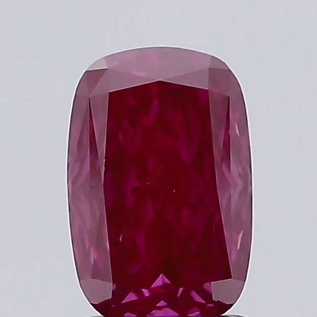 1.36ct CUSHION Fancy Deep Pink VS2 Coloured Lab diamond