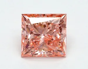 2.13ct PRINCESS Fancy Vivid Pink SI1 Coloured Lab diamond