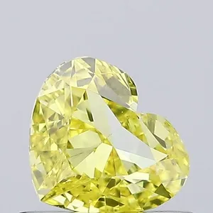 0.52ct HEART Fancy Vivid Yellow VS1 Coloured Lab diamond