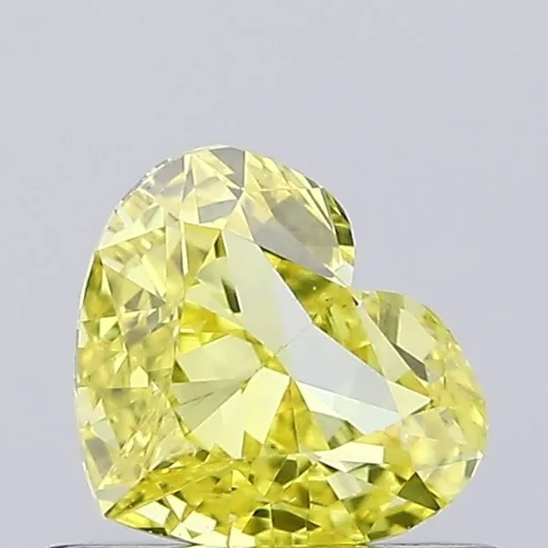 0.52ct HEART Fancy Vivid Yellow VS1 Coloured Lab diamond