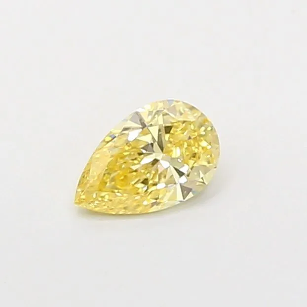 0.38ct PEAR Fancy Intense Yellow VS1 Coloured Lab diamond