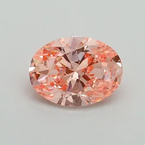 0.51ct OVAL Fancy Vivid Pink SI1 Coloured Lab diamond