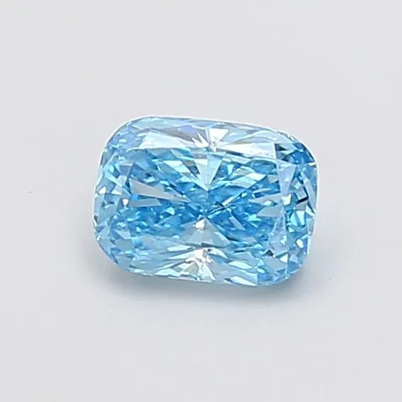 0.88ct CUSHION Fancy Vivid Blue VS1 Coloured Lab diamond