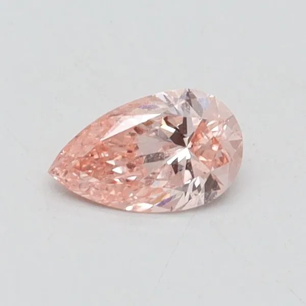 0.31ct PEAR Fancy Intense Pink VS2 Coloured Lab diamond