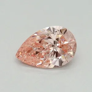 0.4ct PEAR Fancy Vivid Pink SI1 Coloured Lab diamond