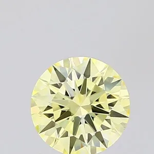 0.6ct ROUND Fancy Yellow VVS1 Coloured Lab diamond