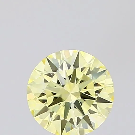0.6ct ROUND Fancy Yellow VVS1 Coloured Lab diamond