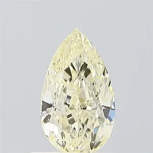 0.47ct PEAR Fancy Light Yellow VS1 Coloured Lab diamond