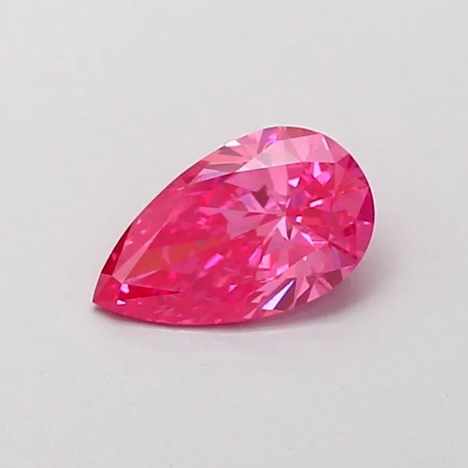 0.74ct PEAR Fancy Vivid Pink VS1 Coloured Lab diamond