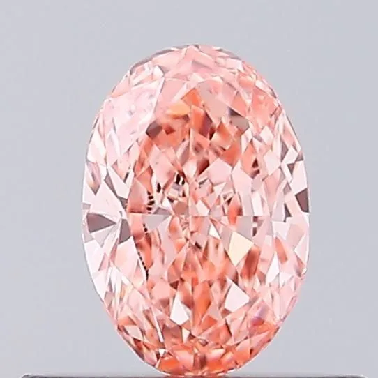 0.3ct OVAL Fancy Vivid Orange Pink VS1 Coloured Lab diamond