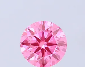 0.91ct ROUND Fancy Vivid Pink VS1 Coloured Lab diamond