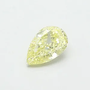 0.61ct PEAR Fancy Light Yellow VS1 Coloured Lab diamond